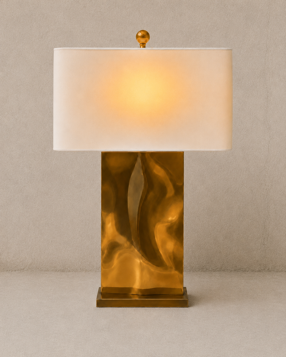 Vintage Brass Statement Table Lamp