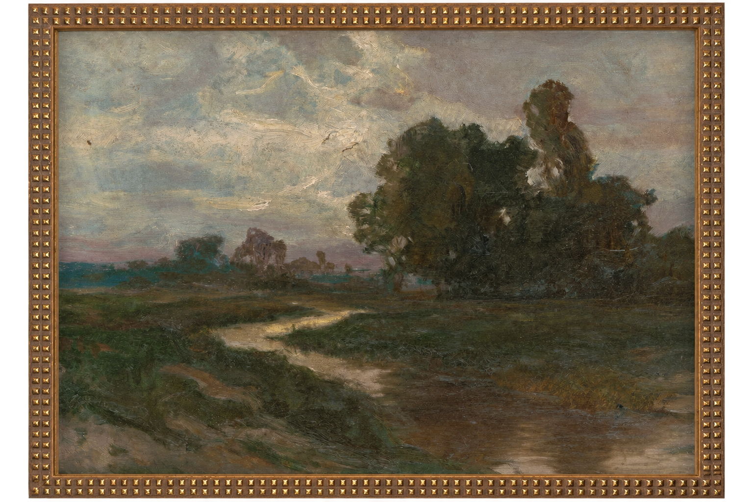 Vintage Framed Canvas Art #LAN-268