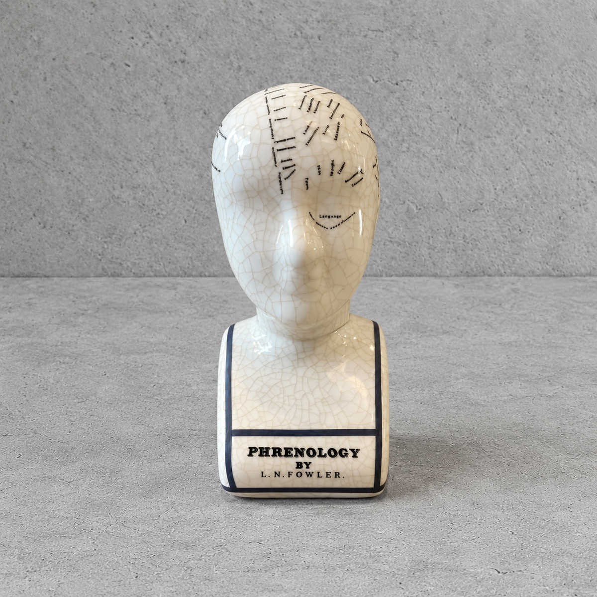 Vintage L.N. Fowler Phrenology Bust