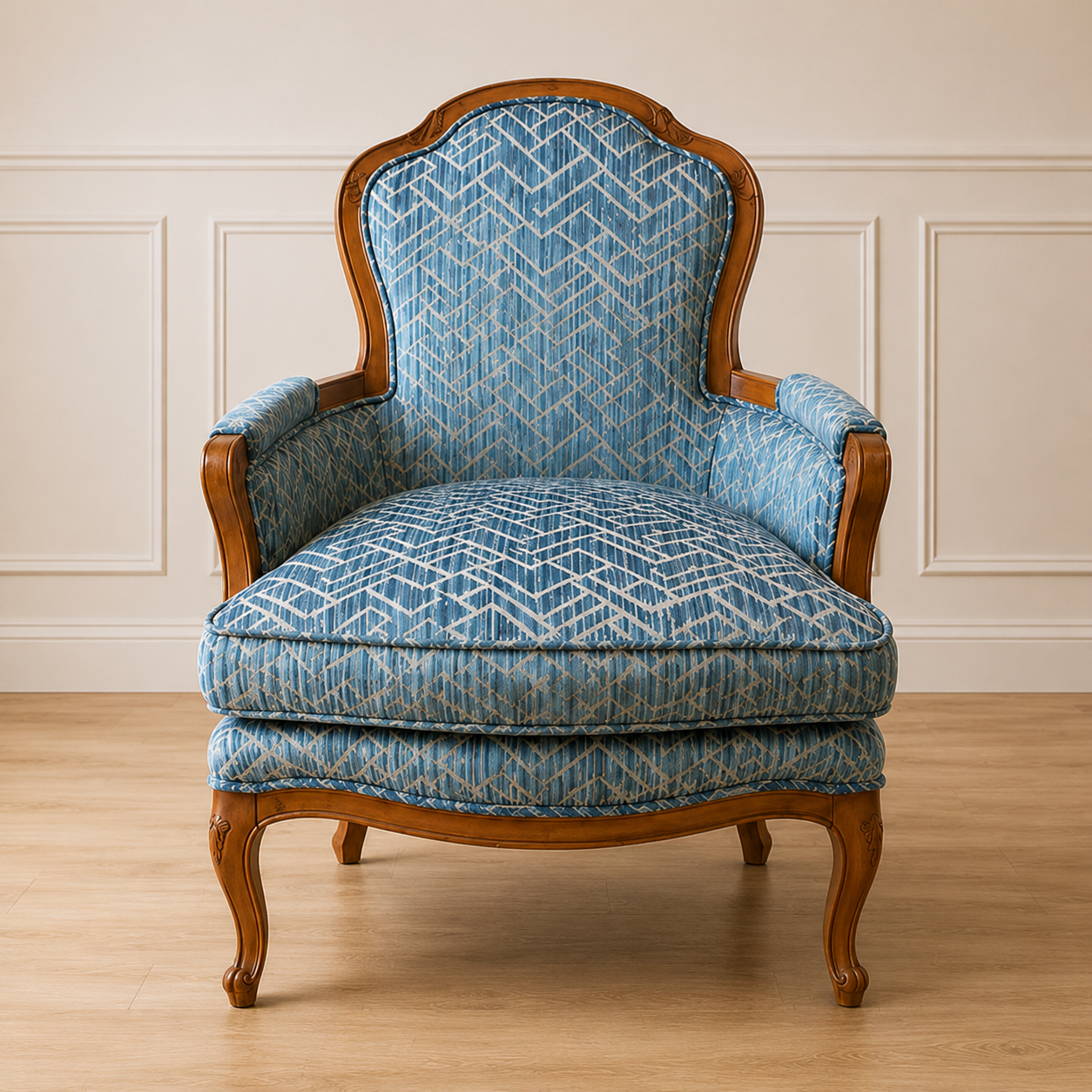 Vintage French Style Velvet Chair (2 available)
