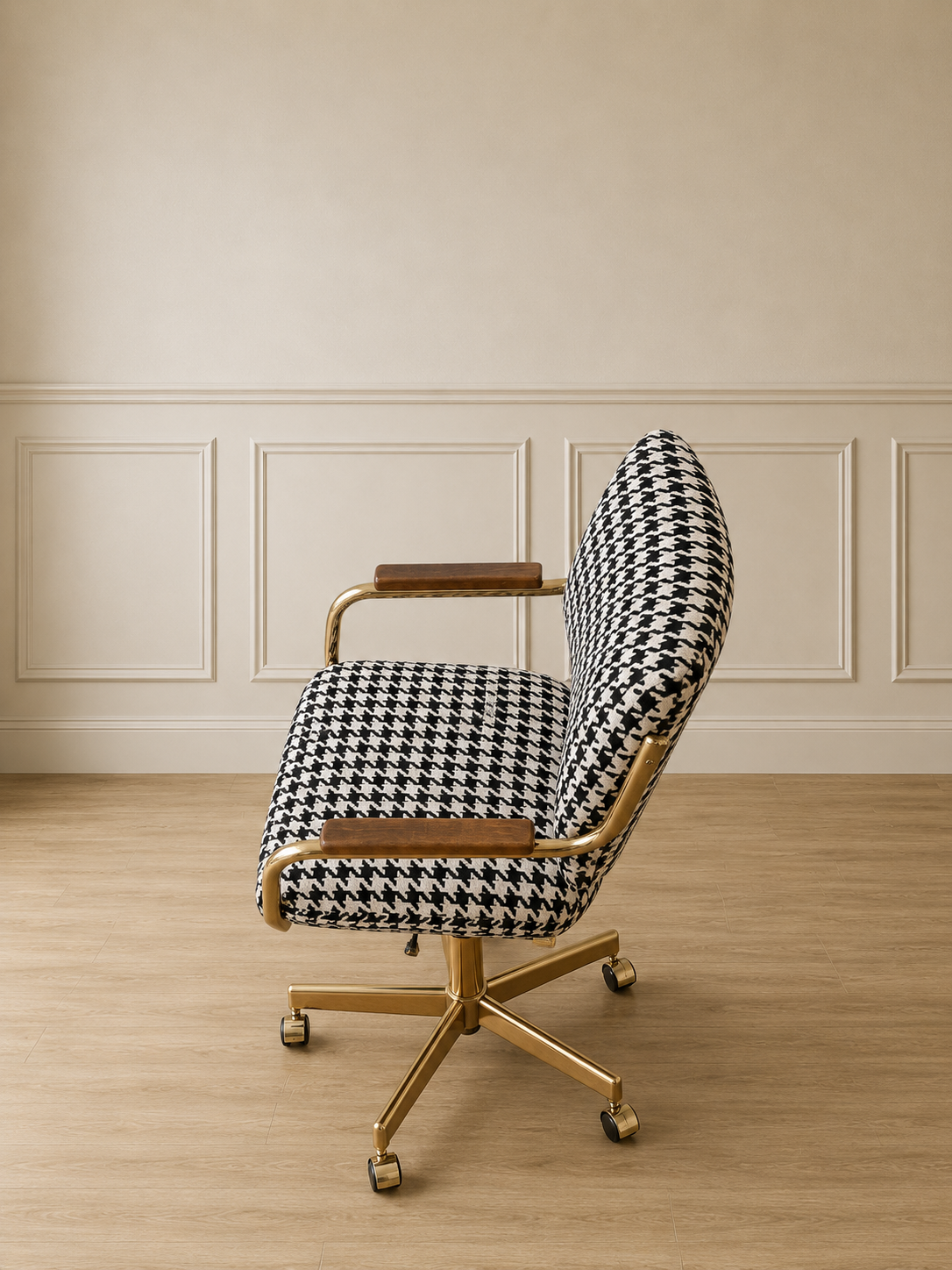 Houndstooth Swivel Chairs (Set of 4 Available)