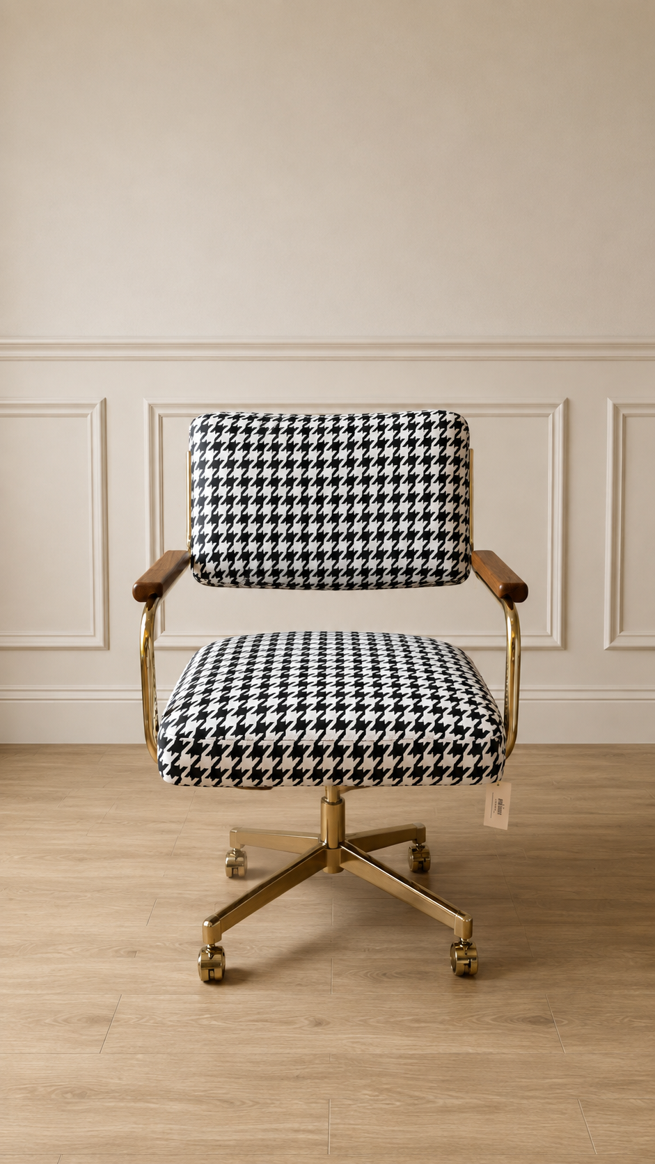 Houndstooth Swivel Chairs (Set of 4 Available)