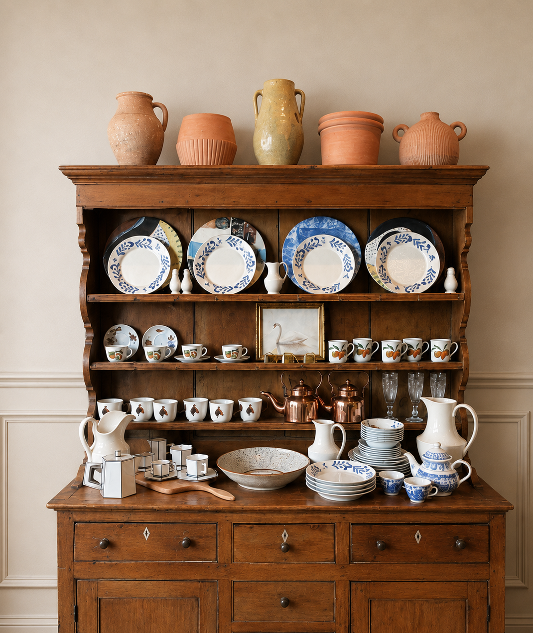 Vintage Welsh Oak Hutch