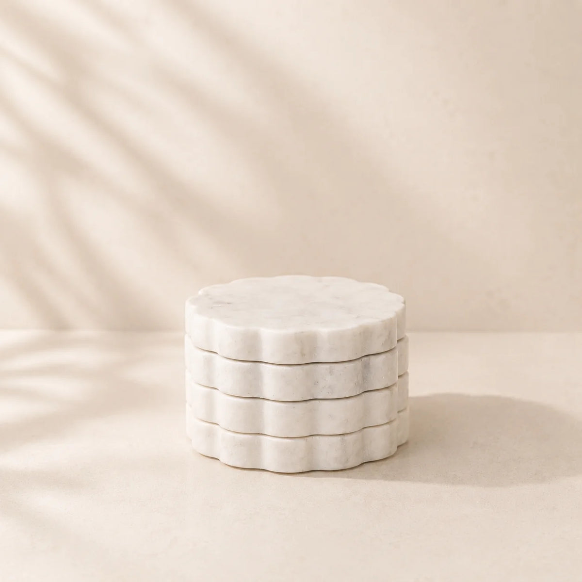 Marble Scalloped Coasters