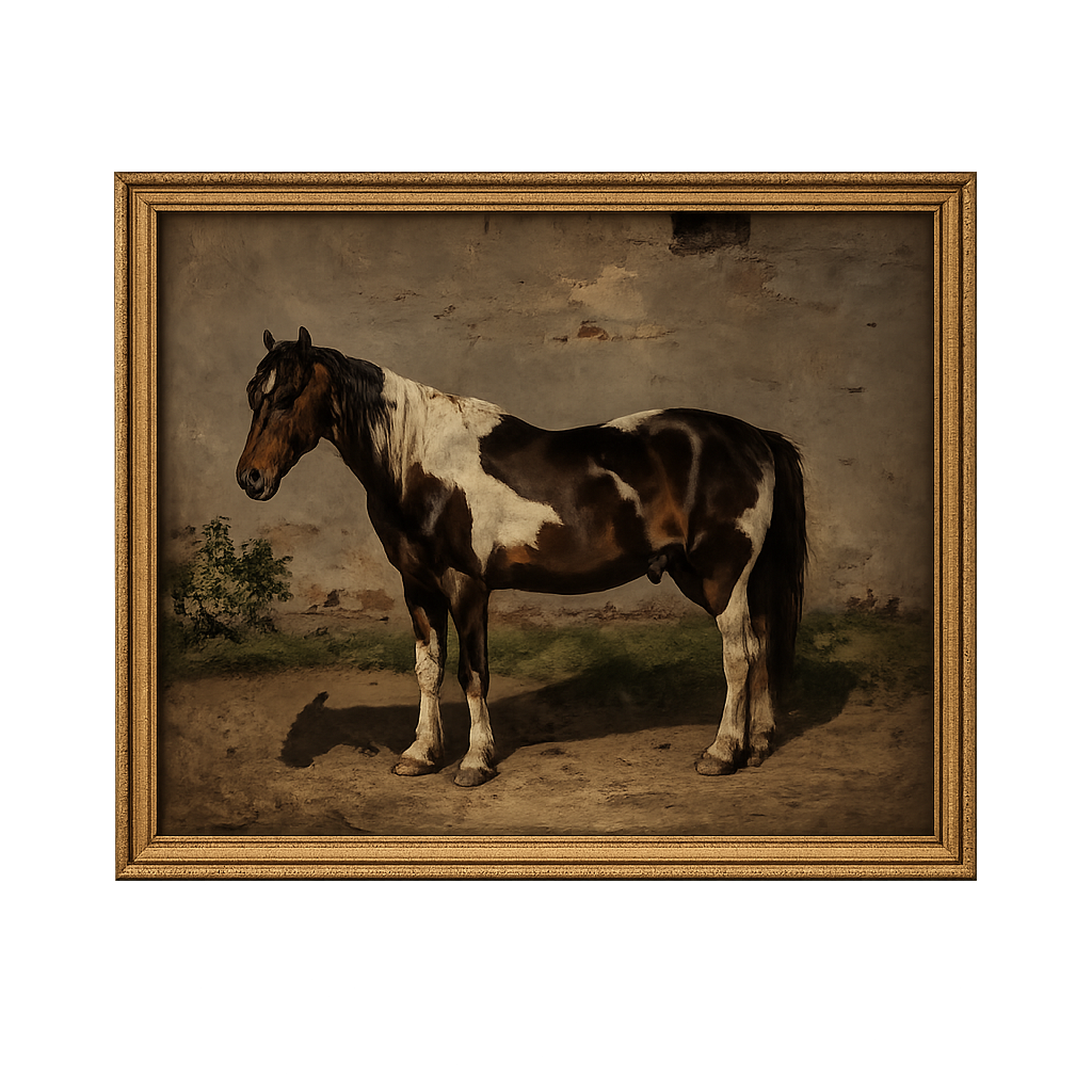 Vintage Framed Canvas Art #A-192