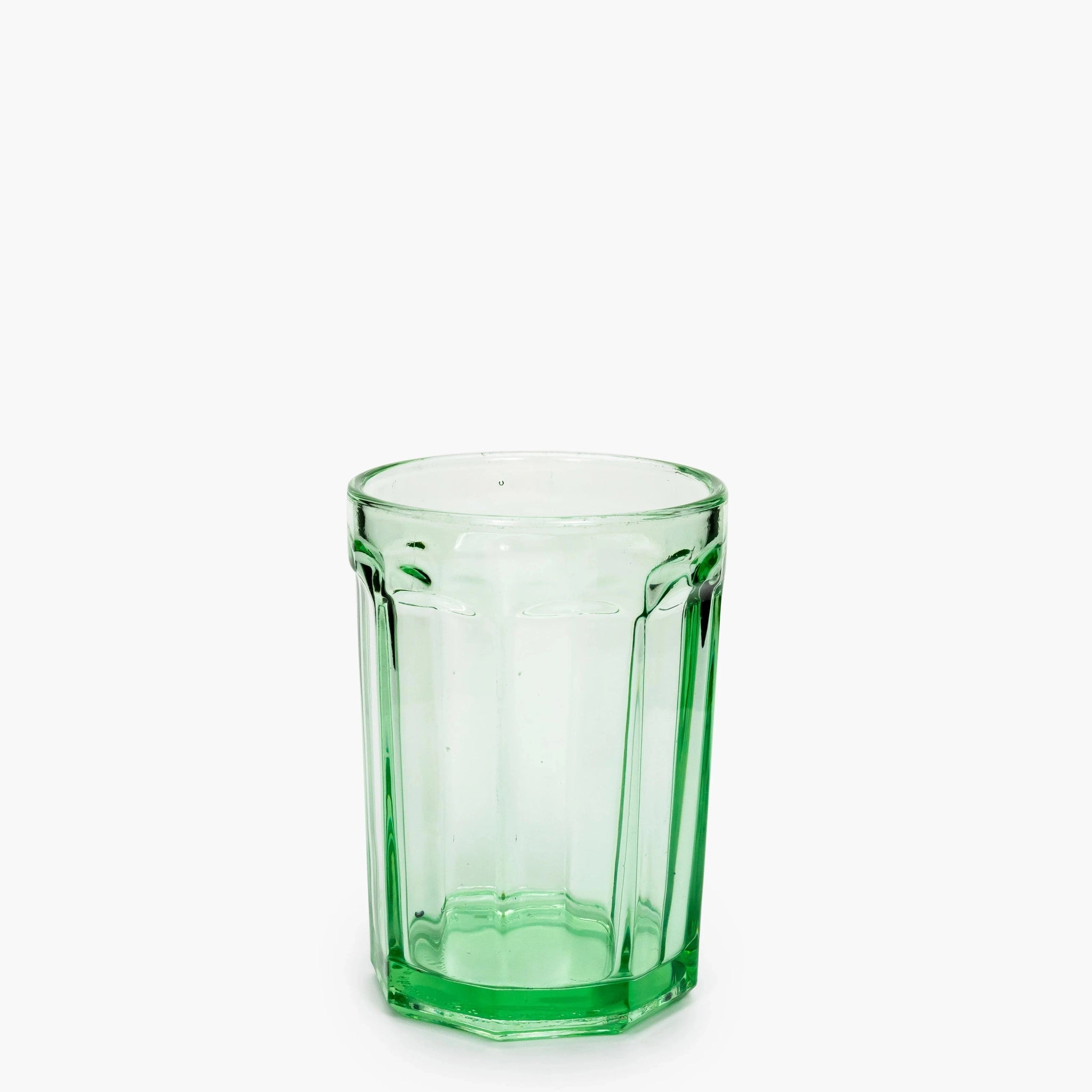 GLASS L GREEN FISH & FISH
