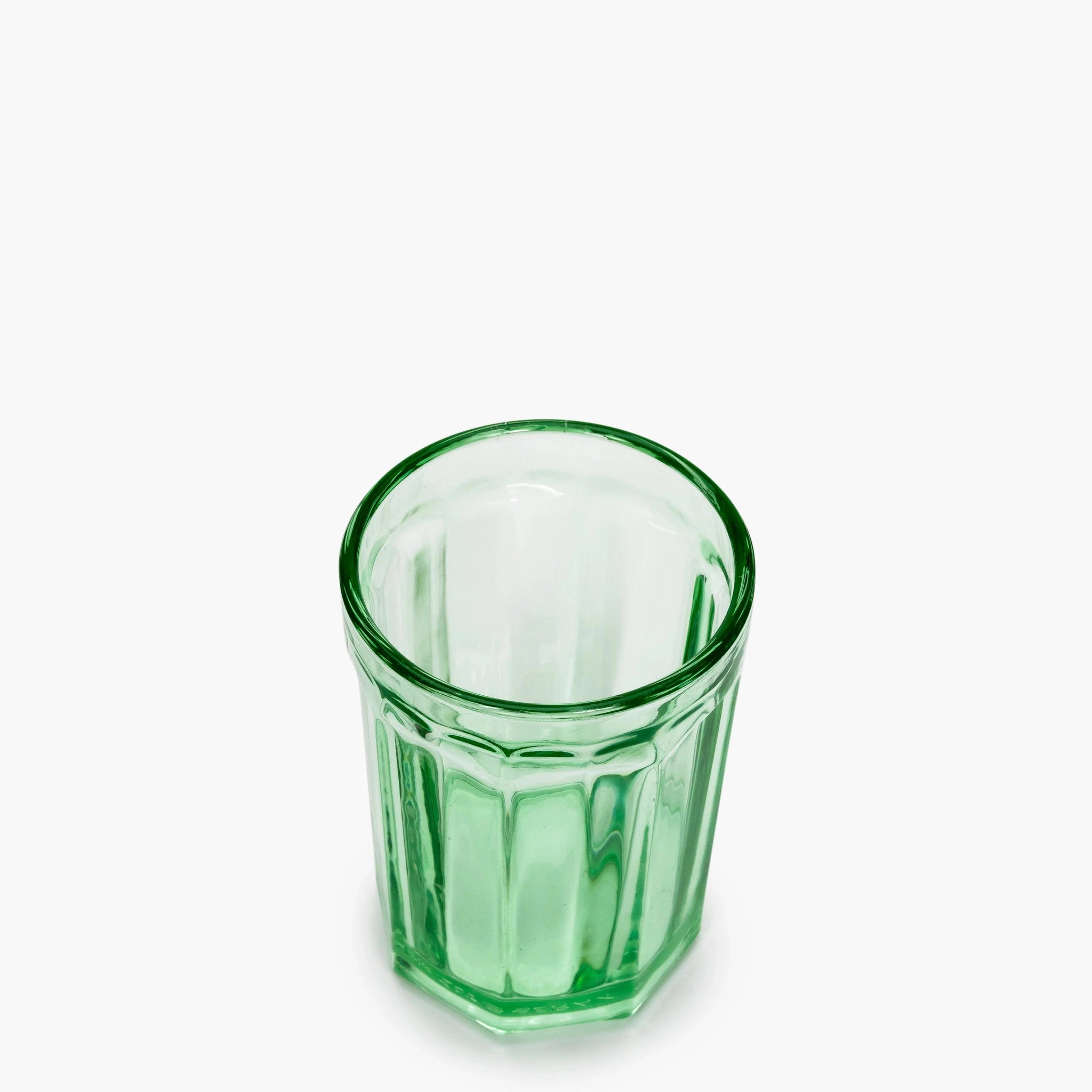 GLASS L GREEN FISH & FISH