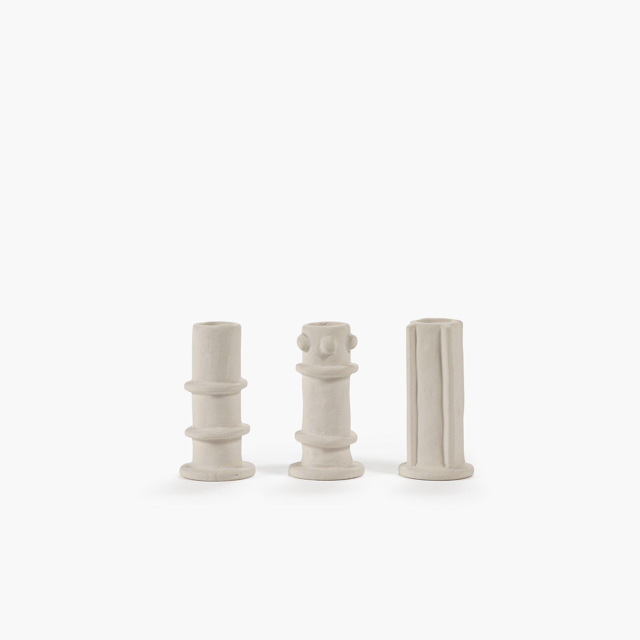 CANDLE HOLDER 03 ASS/3 BEIGE MOLLY