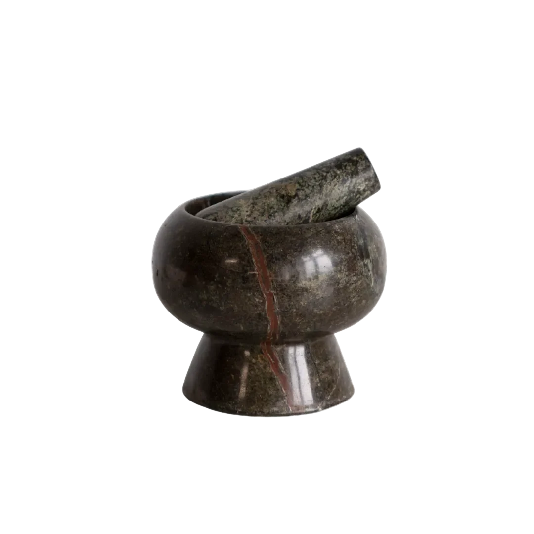 Green Forest Marble Mortar & Pestle