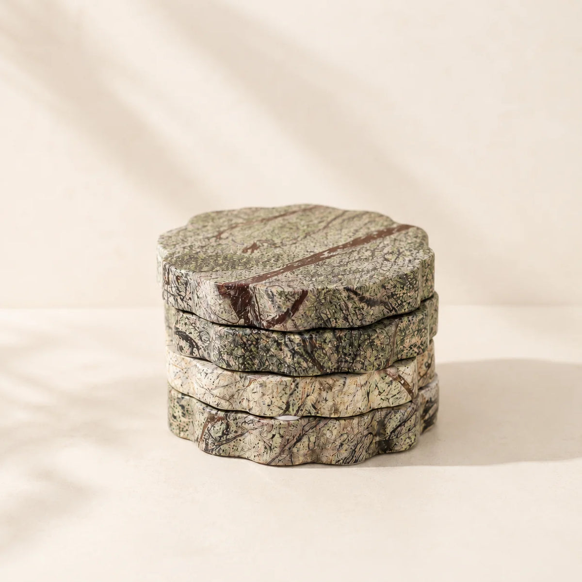 Marble Scalloped Coasters
