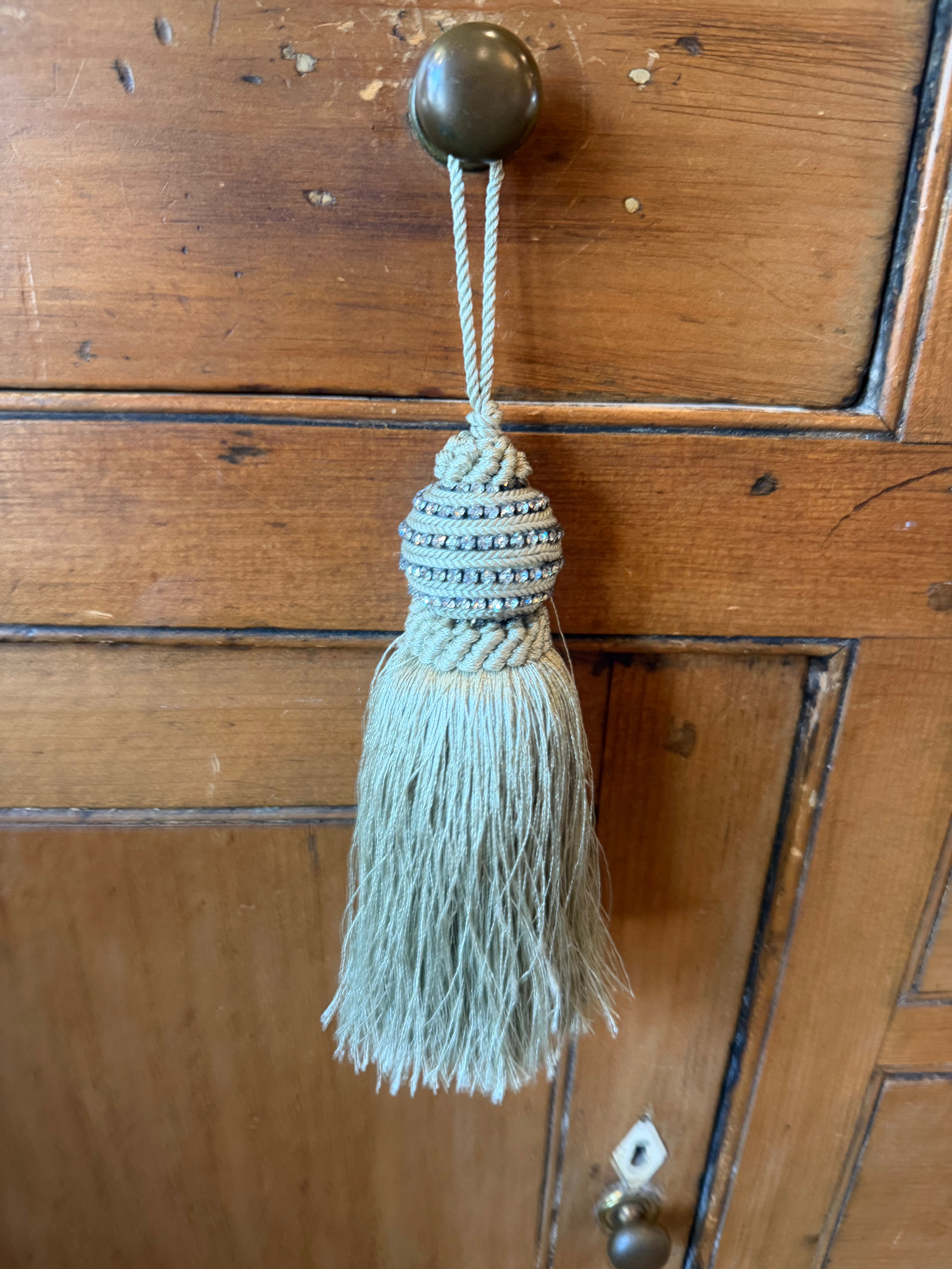 Handmade Sage Green Key & Decorative Tassel