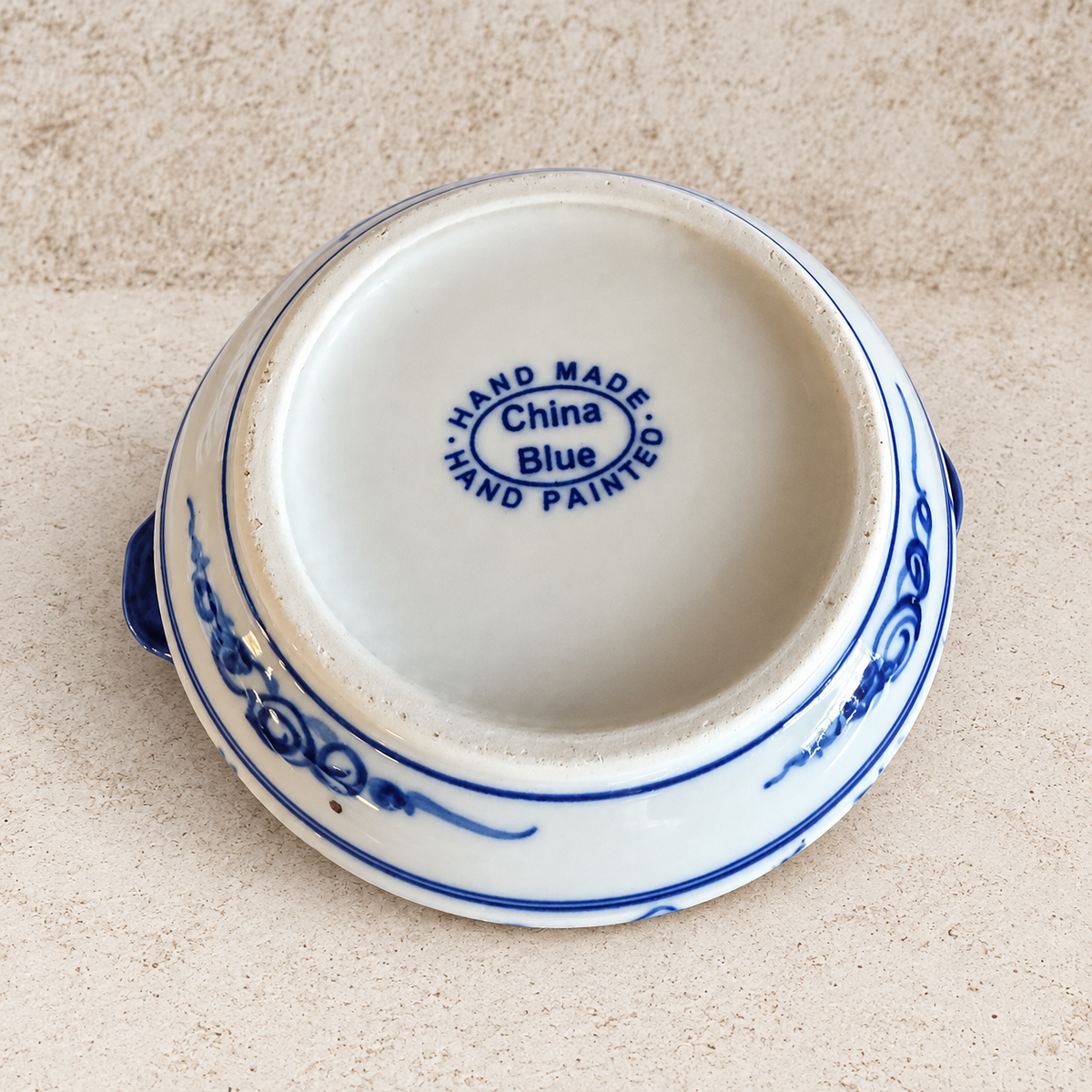 Vintage Blue Danube Covered Soup Bowls