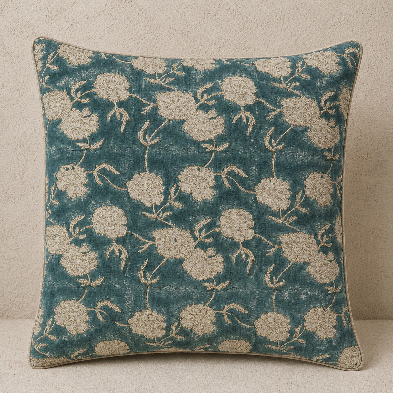 Modern Marigold Teal Pillow