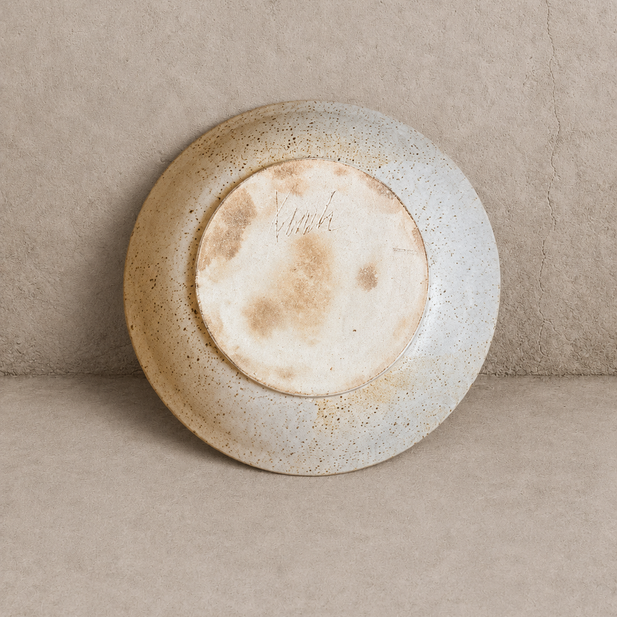 Vintage Speckled Drip-Glaze Serving Platter