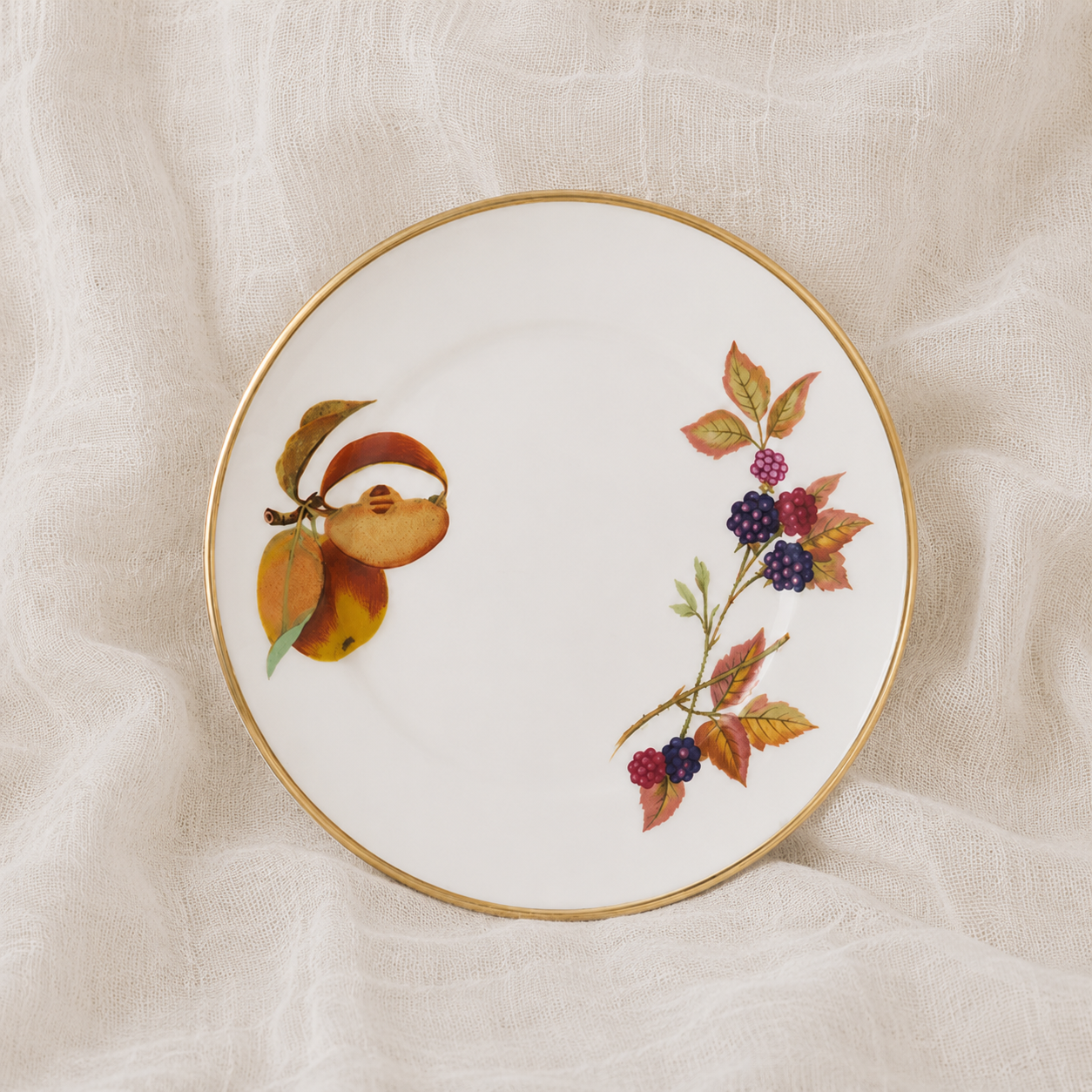 Vintage Royal Worcester Evesham Gold Bread Plate