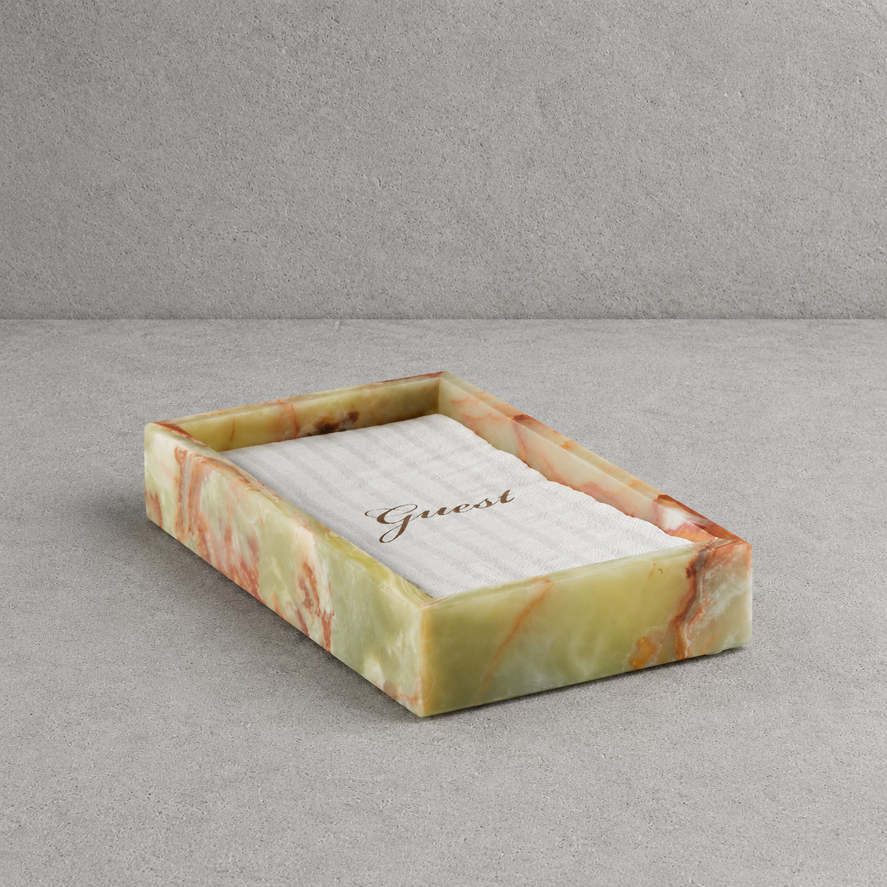 Verde Onyx Towel Tray