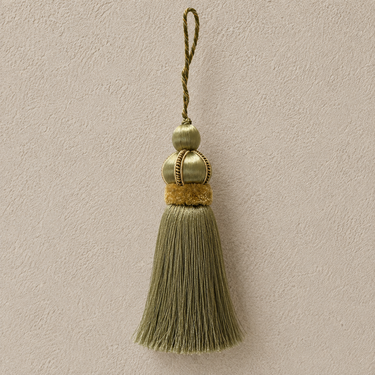 Vintage Tassel- Olive Green