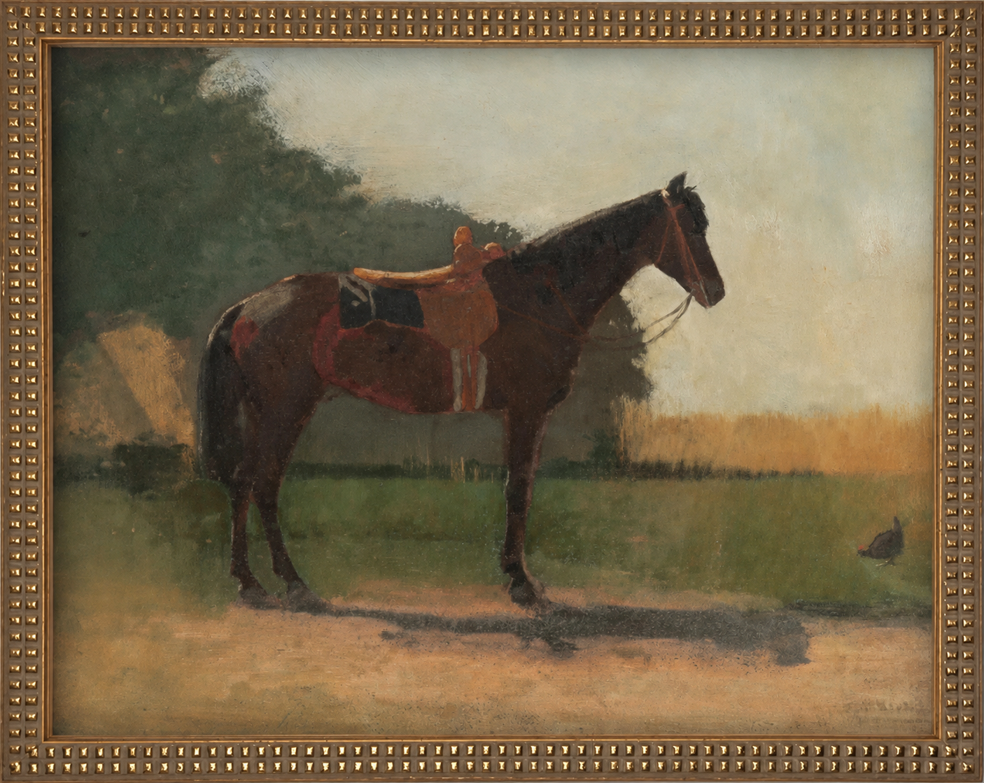 Framed Horse Equestrian Art #A-122