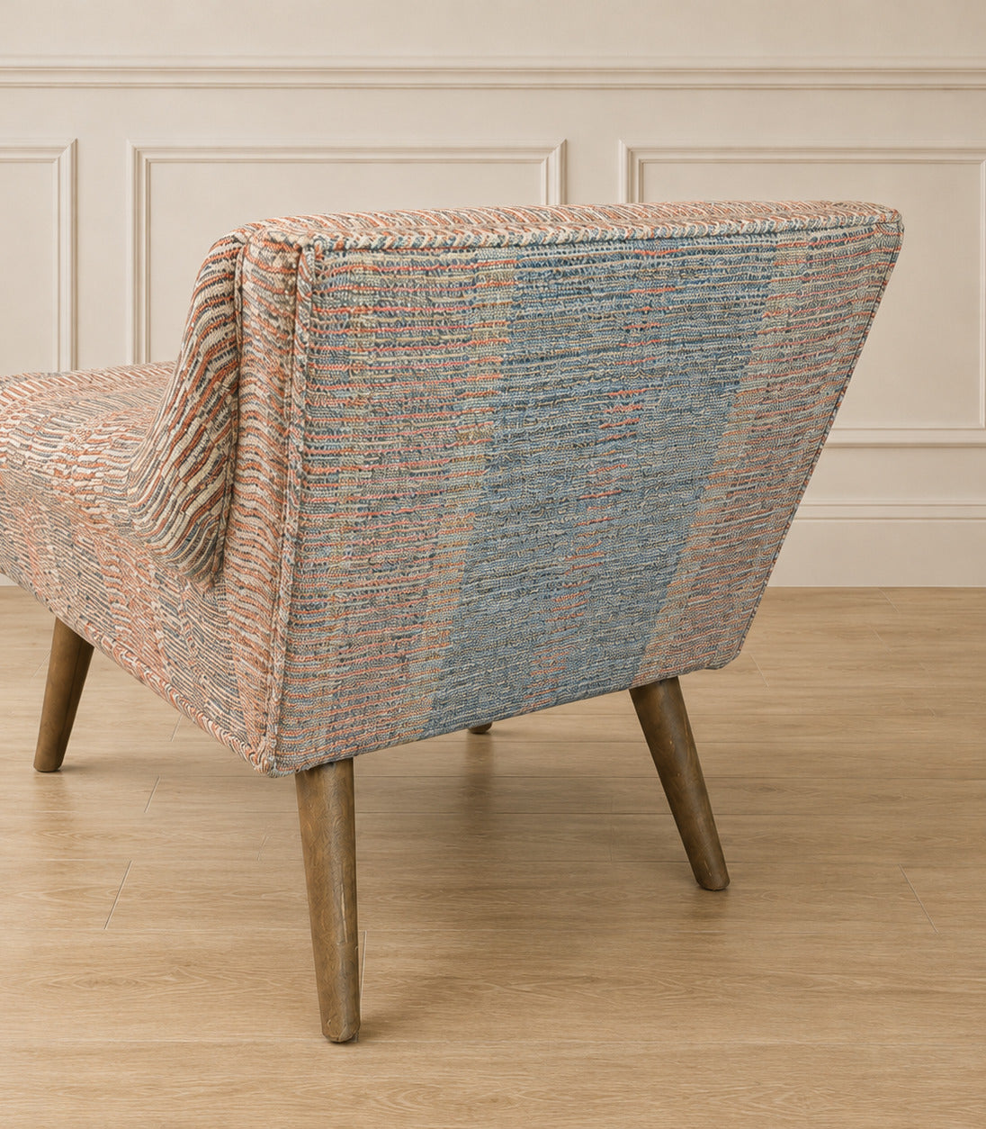 Mid Century Modern Designer Textile  Bench