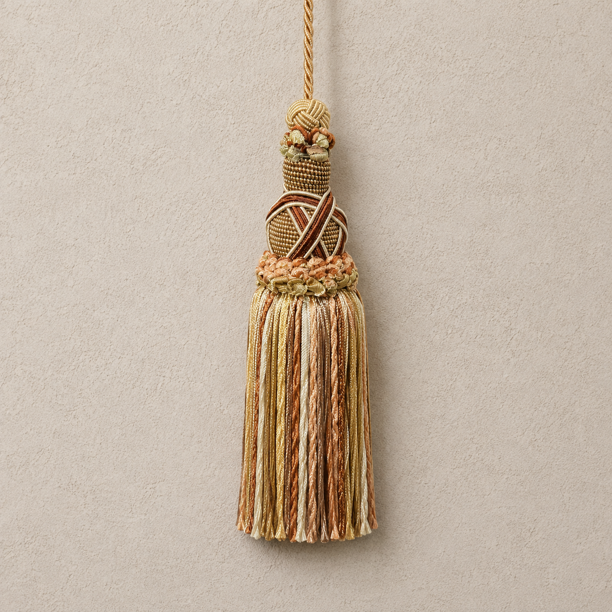 Vintage Tassel- Ivory & Coral