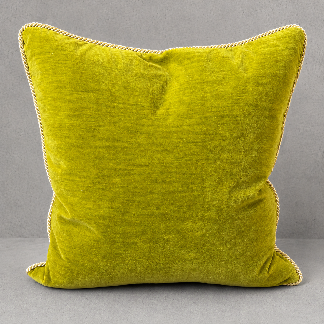 Raspberry and Yellow Velvet Double-Sided Tartan Pillow, Large