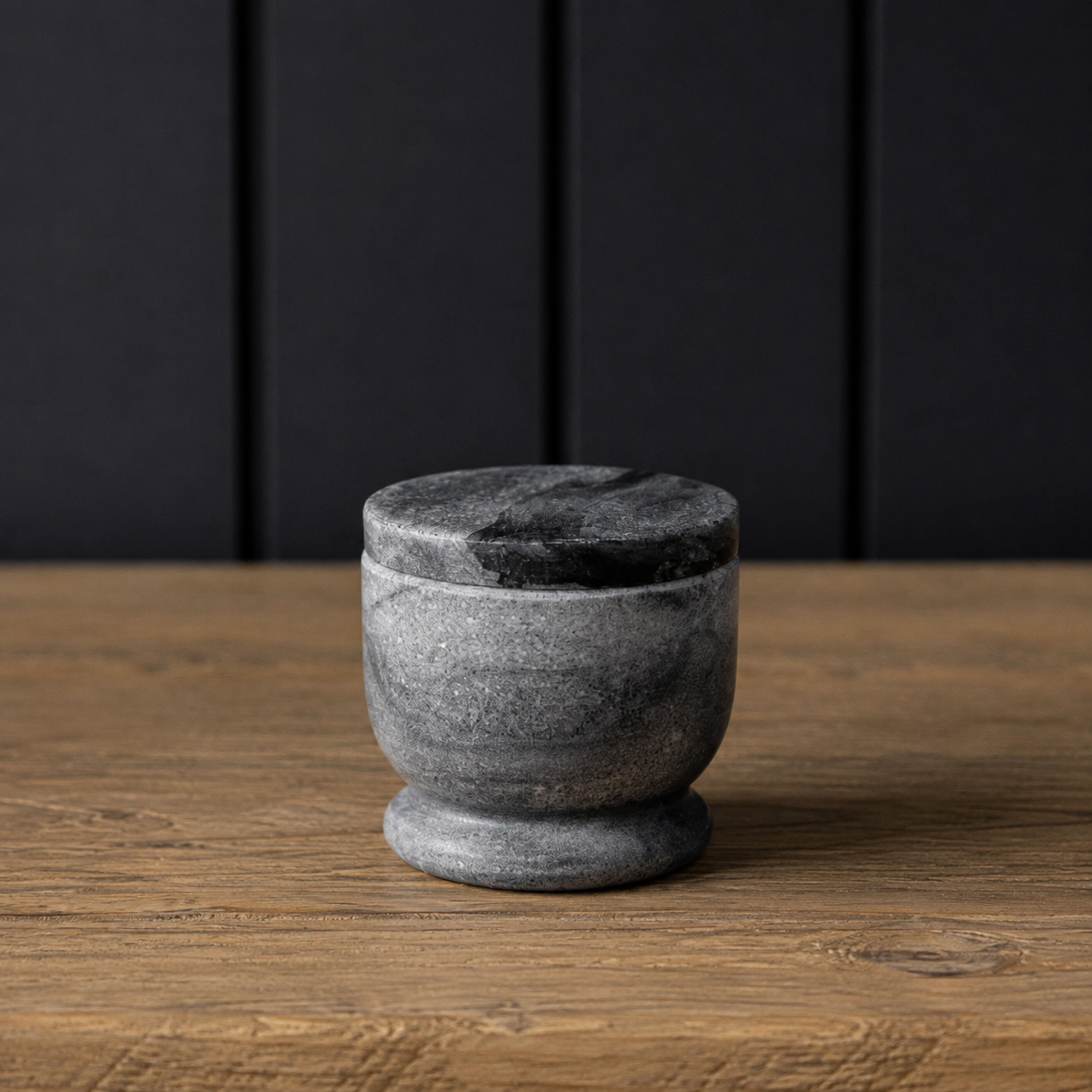 Marble Lidded Salt Cellar