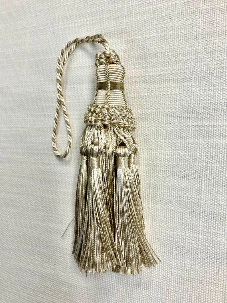 Tassel- Beige & Cream
