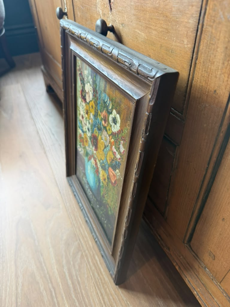 Vintage Framed Floral Still Life Painting