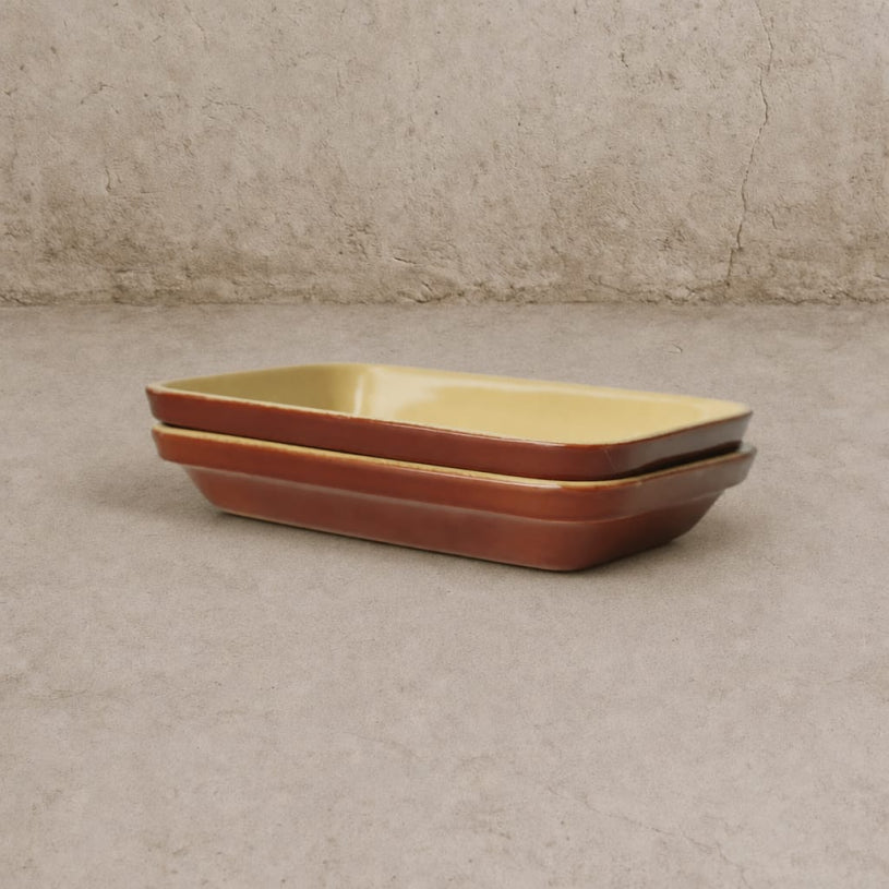 Poterie Renault Rectangular Plate ‐ XSmall (0.25 L) ‐ Brown